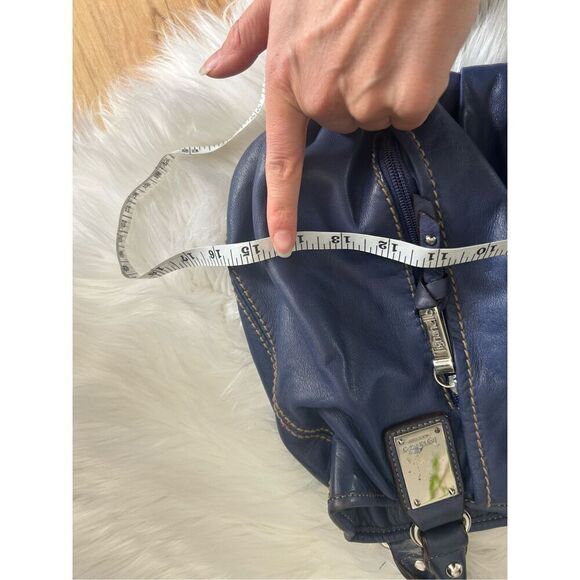 Tieganello blue leather purse  shoulder bag - Picture 6 of 7